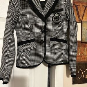 Voice Classic plaid design Blazer Stretch Cotton